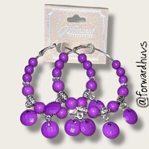 Bundle Sale 3 for $15 | Princess Accessories Purple Hoop Earrings